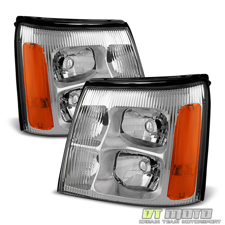 2002 Cadillac Escalade Base / Ext Replacement Headlights Headlamps Left+Right 02