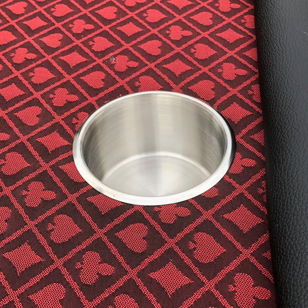 Game Table Cup Holder Insert - 10Pack Stainless Steel Medium Size Drink Cup H...