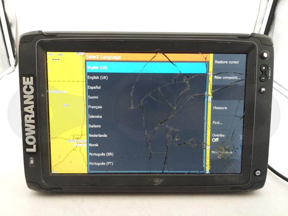 LOWRANCE ELITE 12 TI2 SONAR BOAT CHARTPLOTTER DISPLAY SCREEN HEAD UNIT 12"