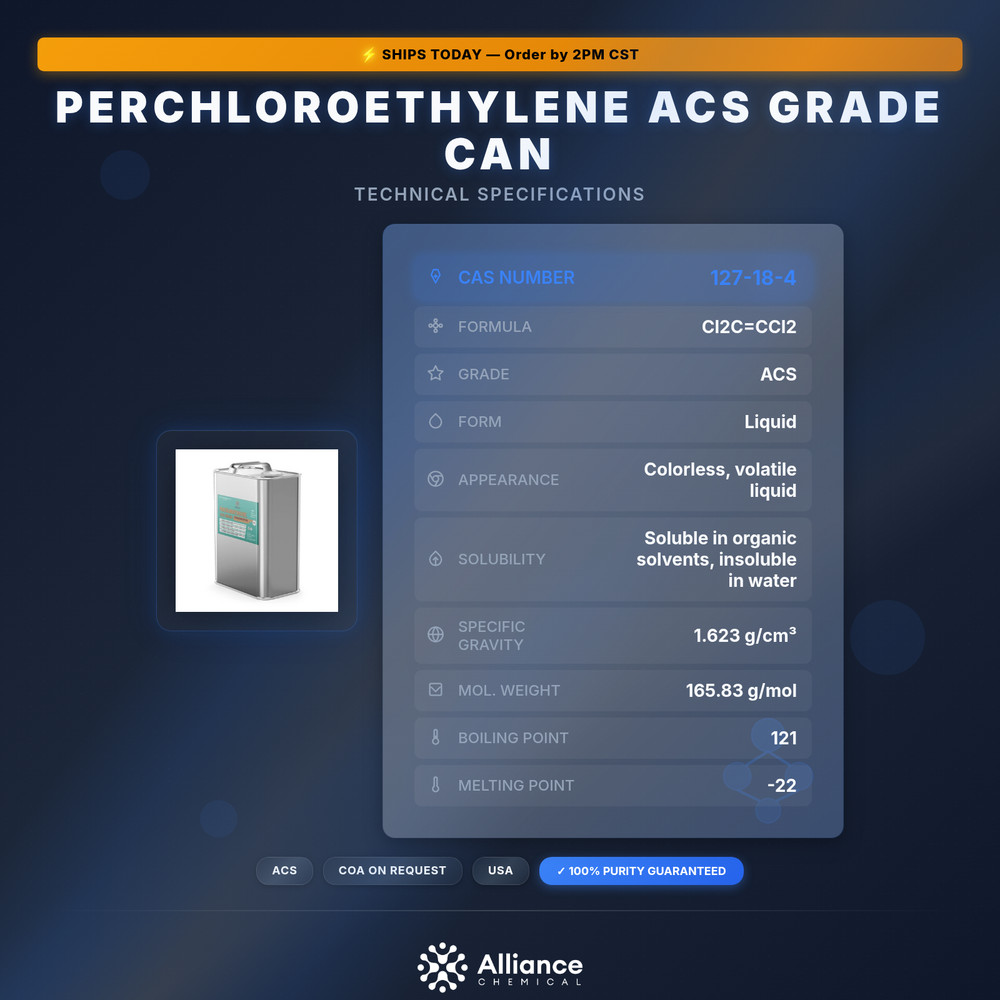 Perchloroethylene ACS Grade - 1 Gallon Can