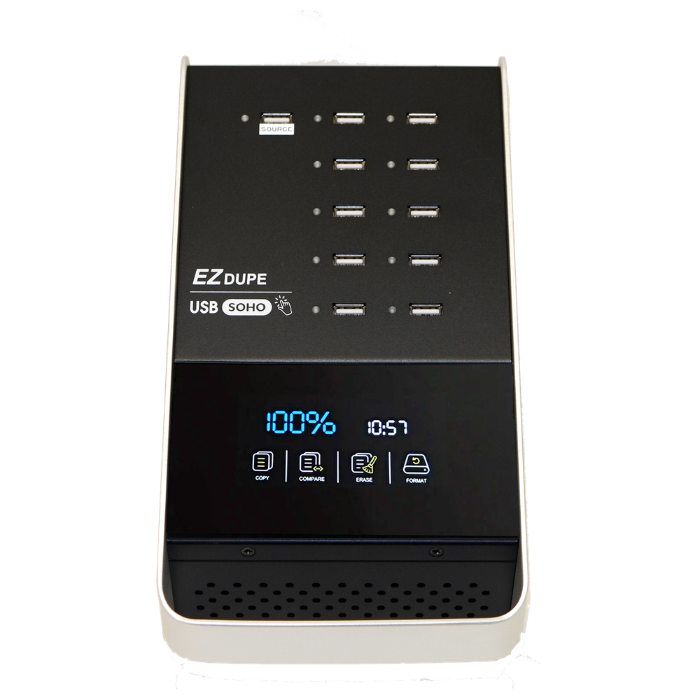 1 to 10 USB Duplicator with Touchscreen - Multiple Flash Drive Copier Soho Touch