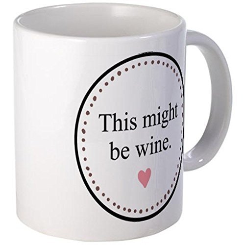 11oz mug This Might Be Wine Heart - Ceramic Coffee Cup