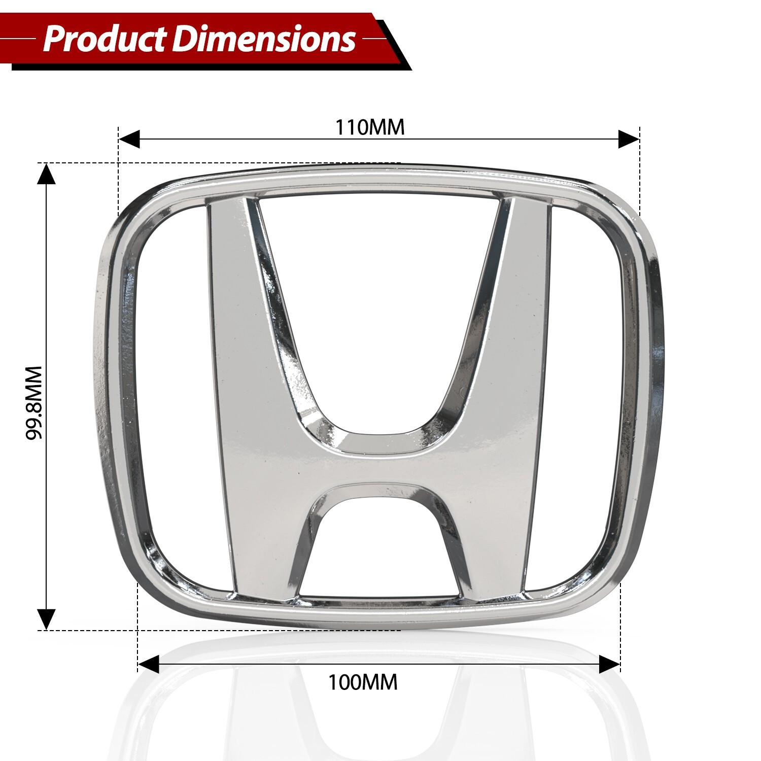 Front Grille Emblem Chrome Rep OEM 75700-S9A-G00 For Honda Accord CRV Logo Badge