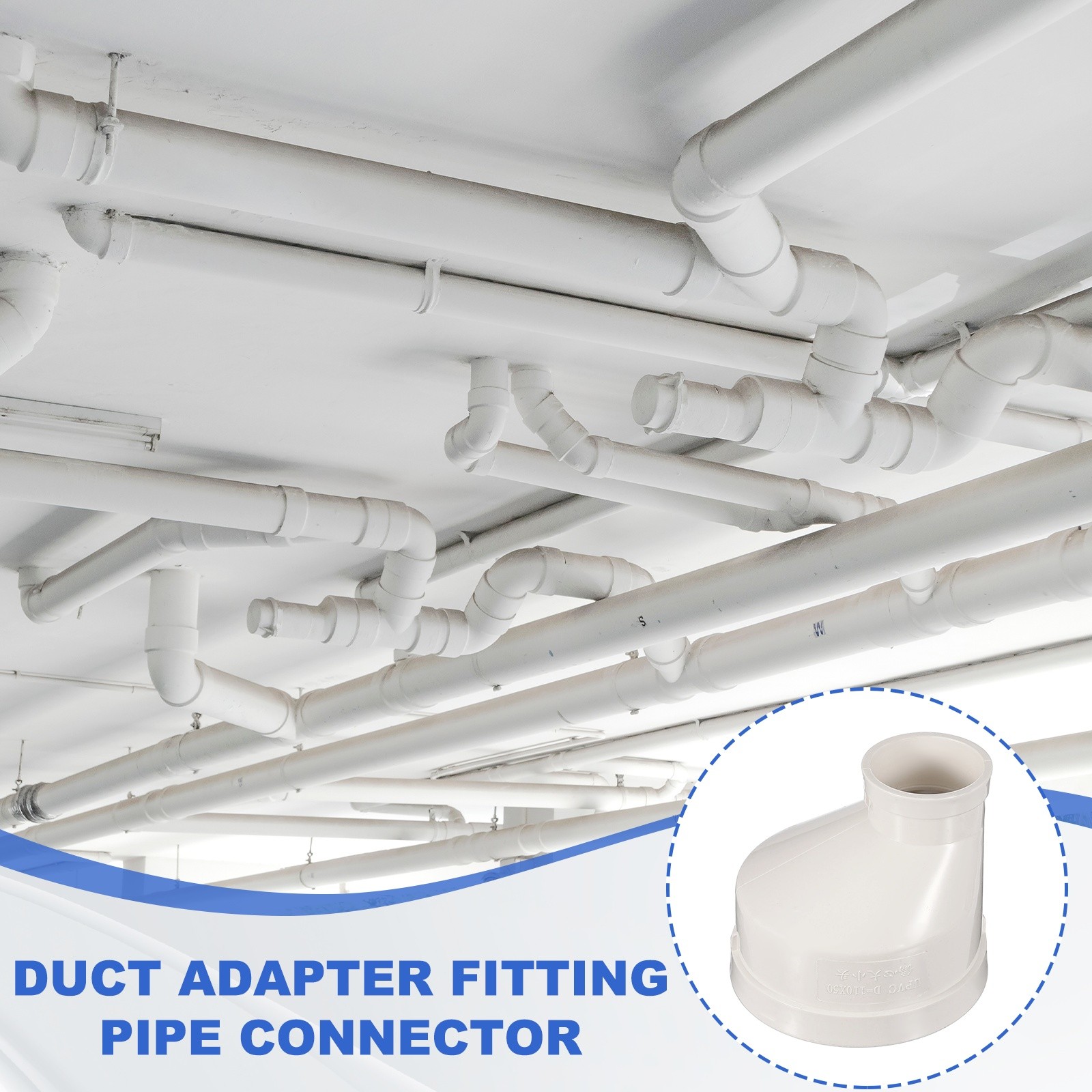 4" to 2" Round Duct Fitting Pipe Increaser Reducer Adapter Connector