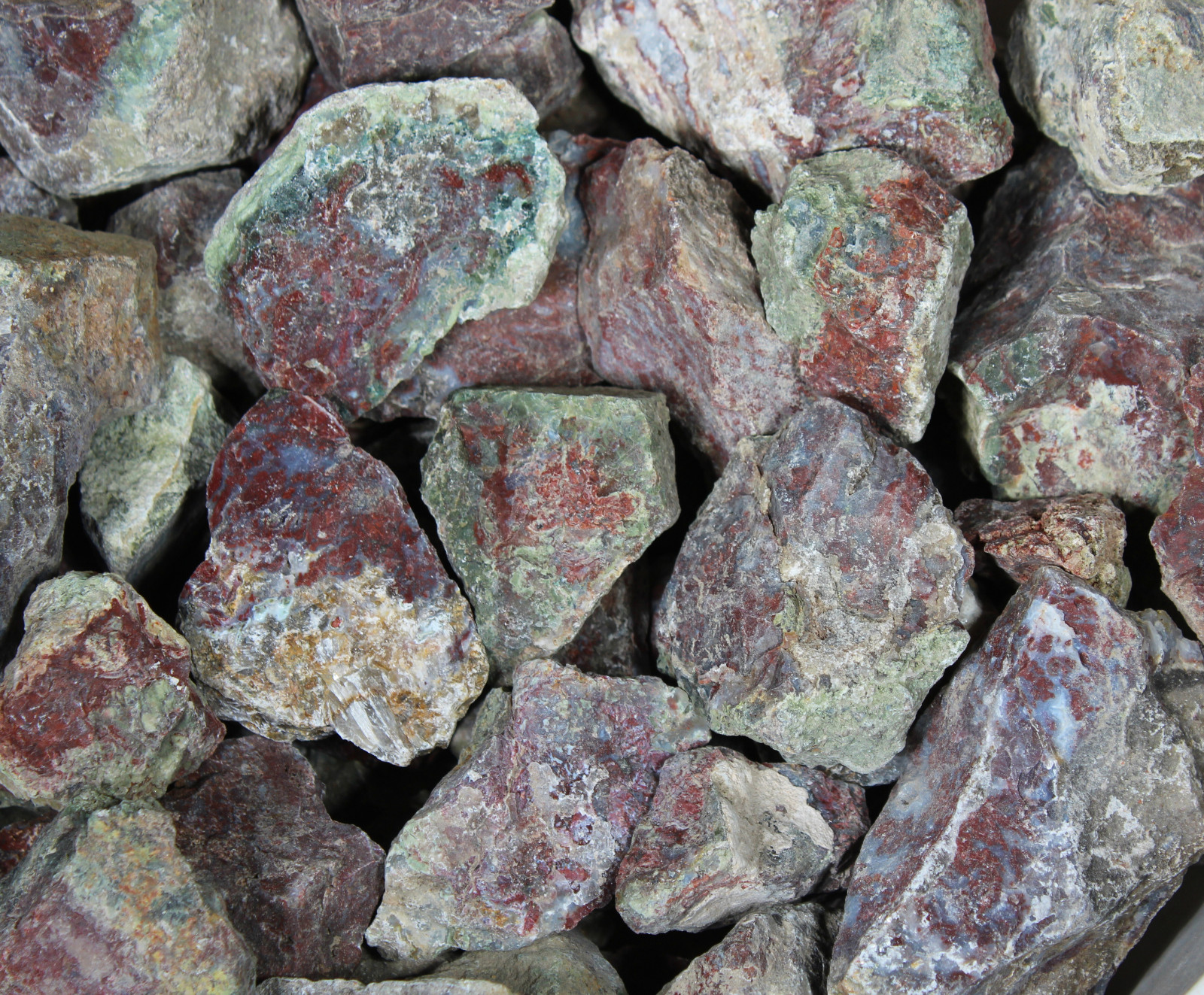 Red Lightning Agate - 1.5-3.5" Inches Rough Rocks Cabbing - Bulk Wholesale