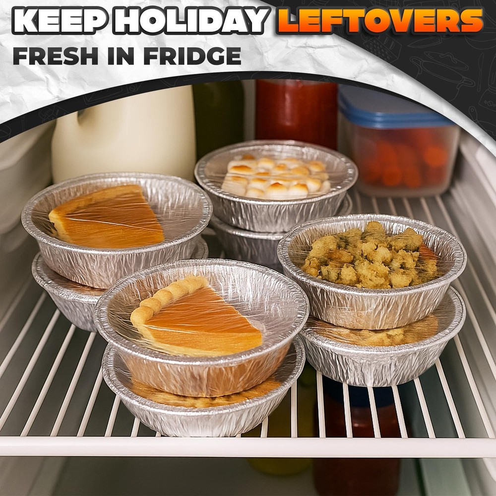 Round Foil Cake Pans â€“ 50 Pack 6" Reusable Aluminum Baking Pans | Stackable