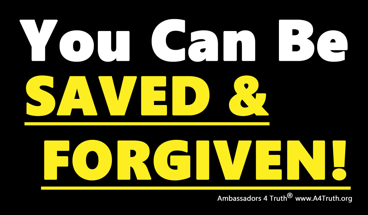You Can Be Saved & Forgiven | Gospel Tracts | Business Card Size | Pack of 50