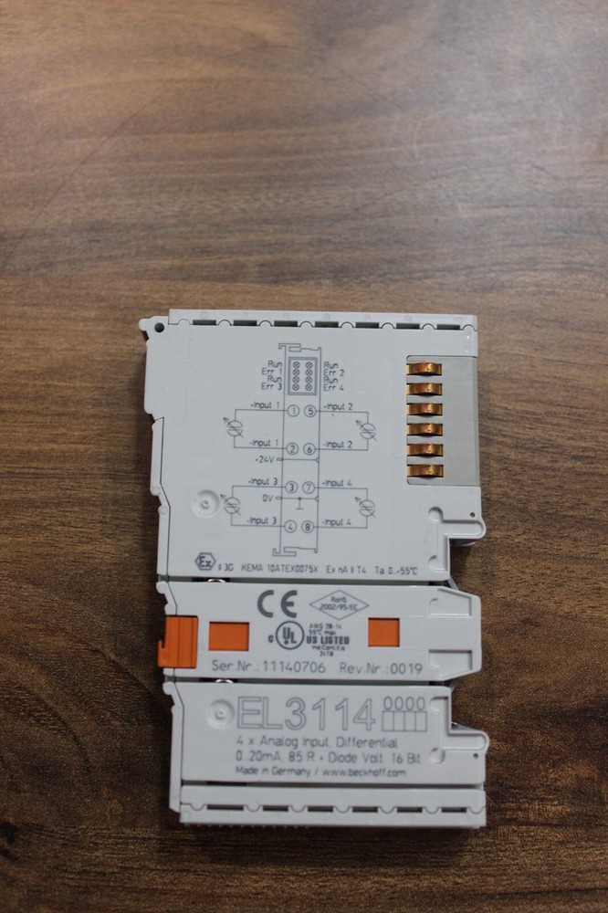 Beckhoff EL3114 4x Analog Input, Differential 0.20mA