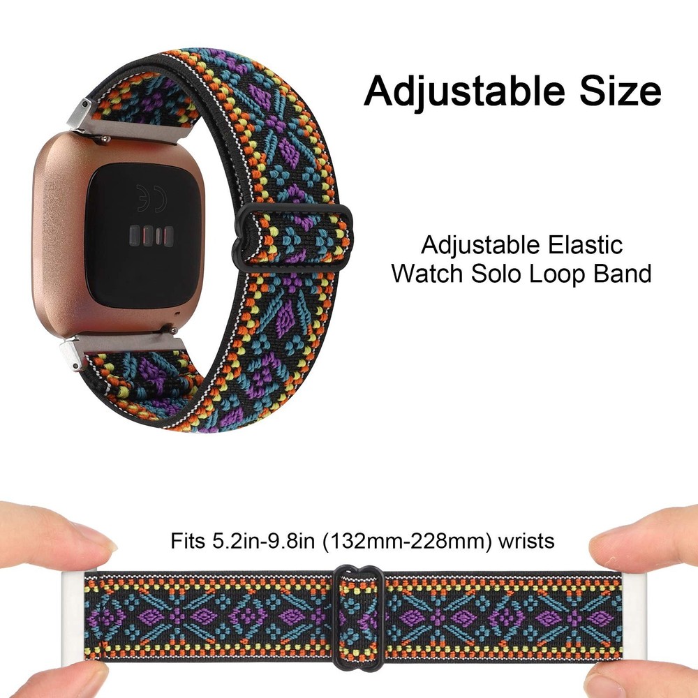Adjustable Elastic Watch Band Compatible with Fitbit Versa/Versa 2/... Fast Ship