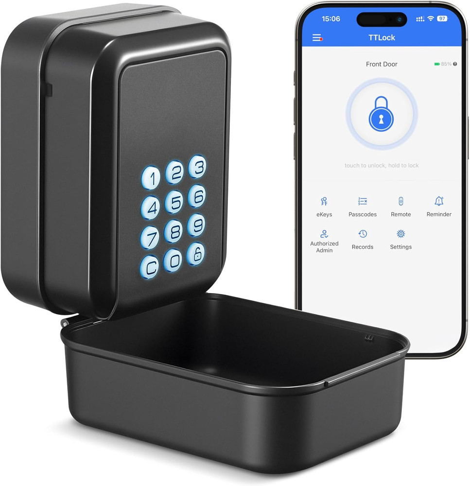 Smart Key Lock Box Electronic Bluetooth Lock Box with APP Control & PIN Code Typ