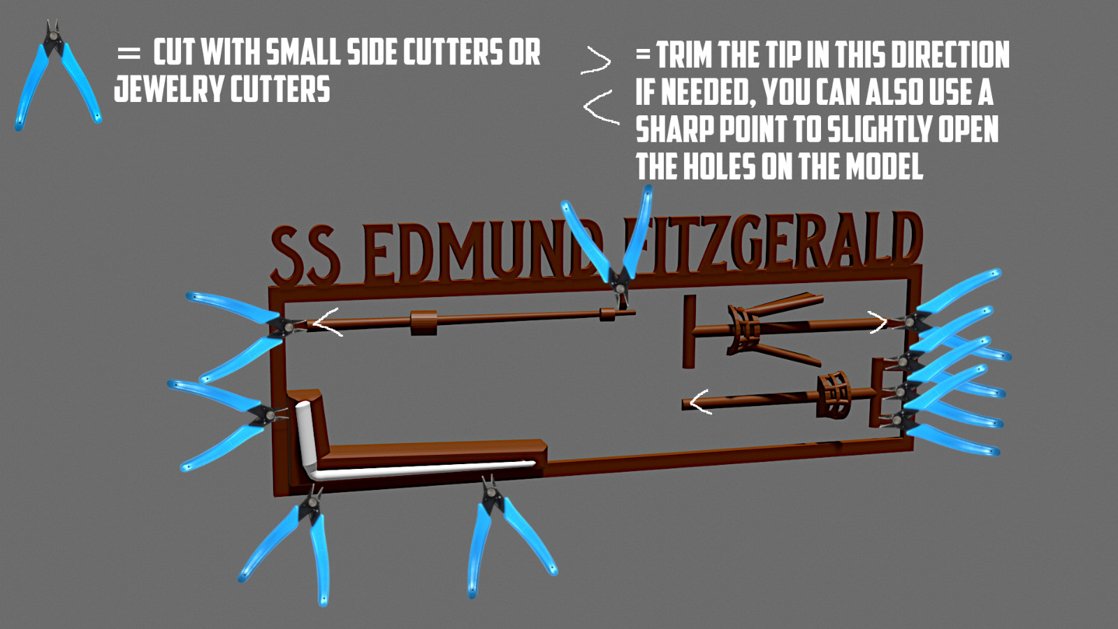 SS Edmund Fitzgerald 50Th Anniversary Collector's Model High Detail 1 Foot Lengt
