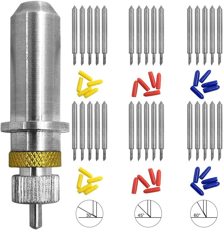 Durable Tungsten 30/45/60 Degree Blades - Complete Cutting Solution for Plotters