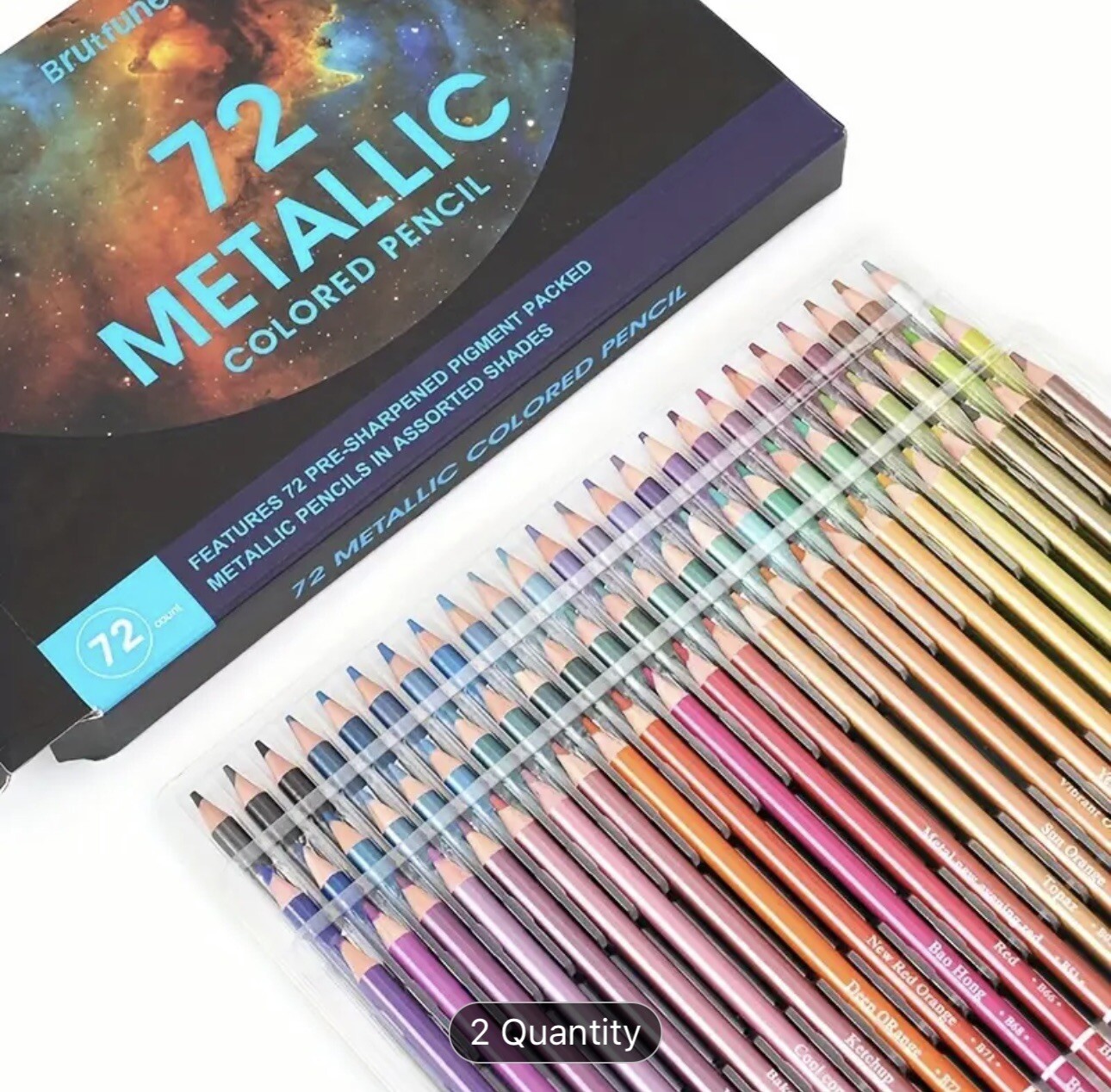 72 metallic Brutfuner colored pencils NEW Shipping Included