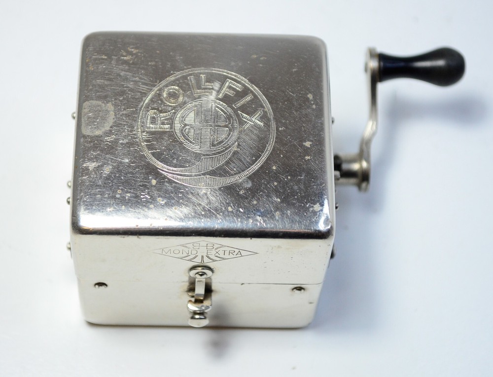 BROKEN Rollfix Mond Extra German Mechanical Razor Blade Sharpener Machine Vtg