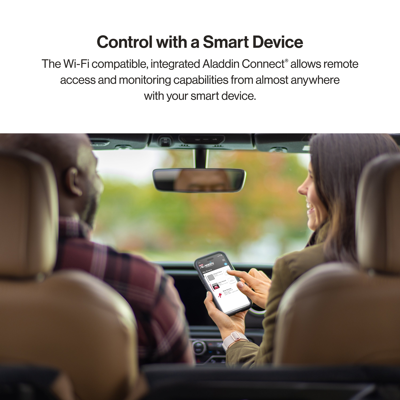 Genie 6172H-BO Wall Mount Smart Garage Door Opener with Battery Backup