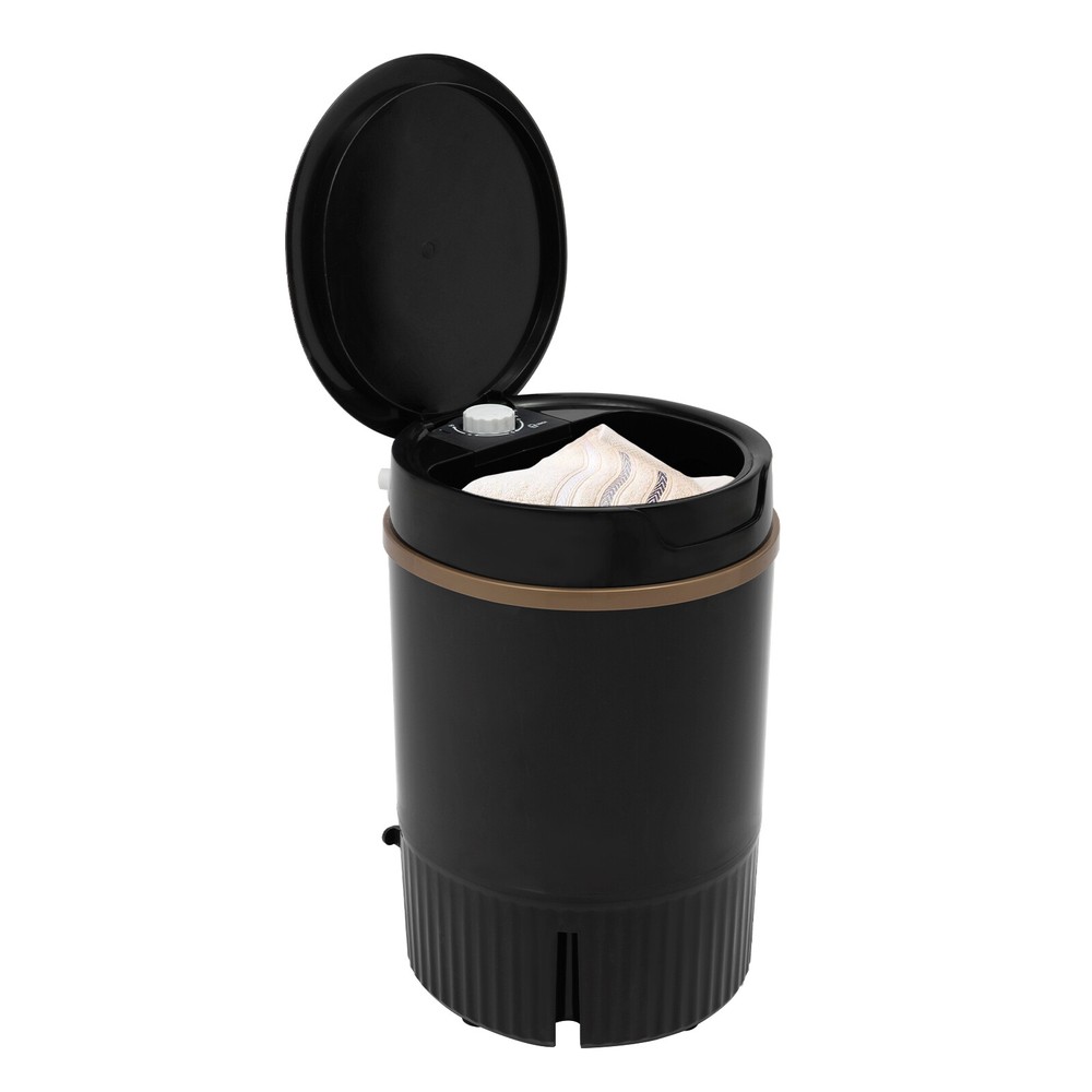 Portable Mini Washing Machine Washer with Drainage Basket Multi-Functional Black