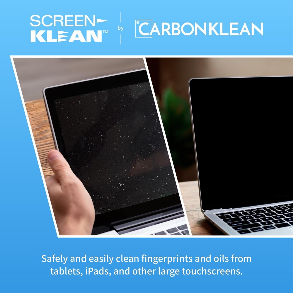 ScreenKlean Screen Cleaner - with iPad, Android & - with Carbon Microfiber Te...