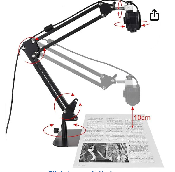 Document Camera for Teaching, USB Webcam for Distance Learning, Video Conference