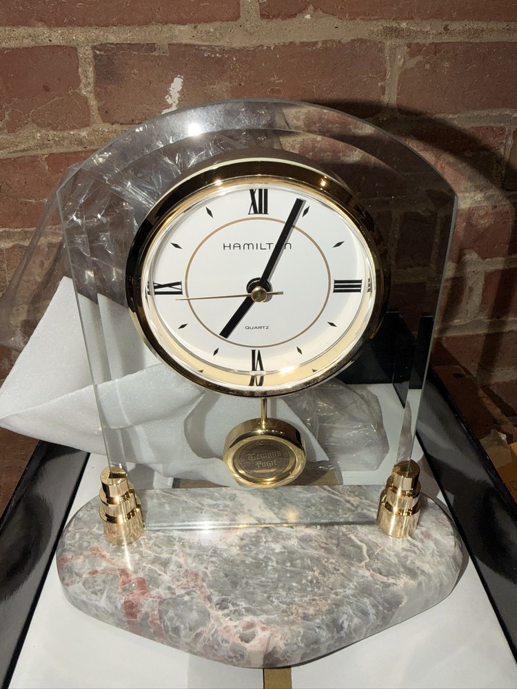 Hamilton Watch Co. Black Box Desk Clock Display Case
