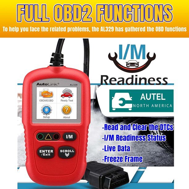 Autel Autolink AL329 OBDII Scanner Automative Code Reader/Clear Diagnostic Tool