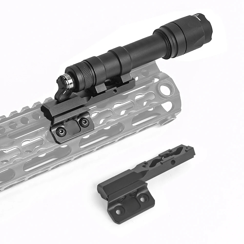 Tactical M600 M300 Flashlight Offset Base Mount Keymod Picatinny Mount Light