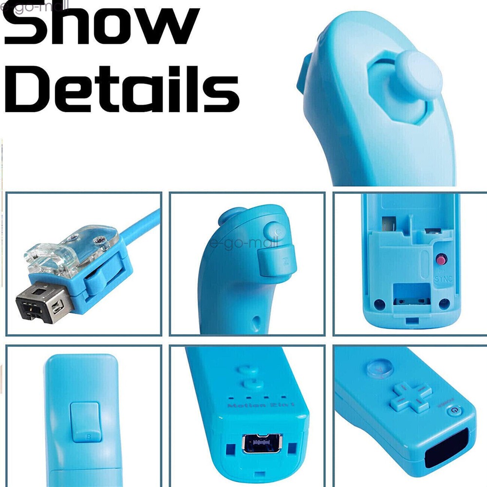 Wii Remote Motion Plus Wireless Controller Nunchuck for Nintendo Wii & Wii U