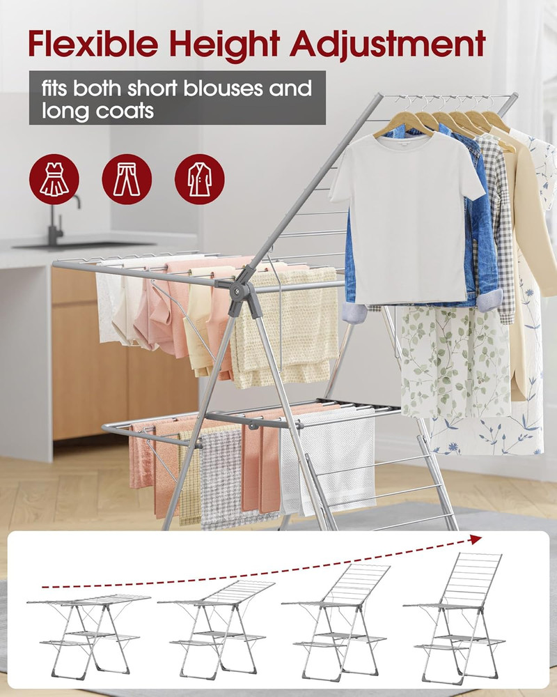 Clothes Drying Rack - Foldable Laundry Drying Rack for Clothing & Bedding, Ea...