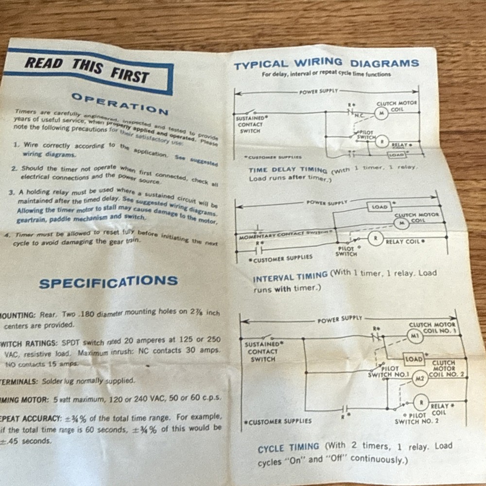 Haydon General Tim DA21-004 Adjustable Ranger Rear Mount Reset Timer New