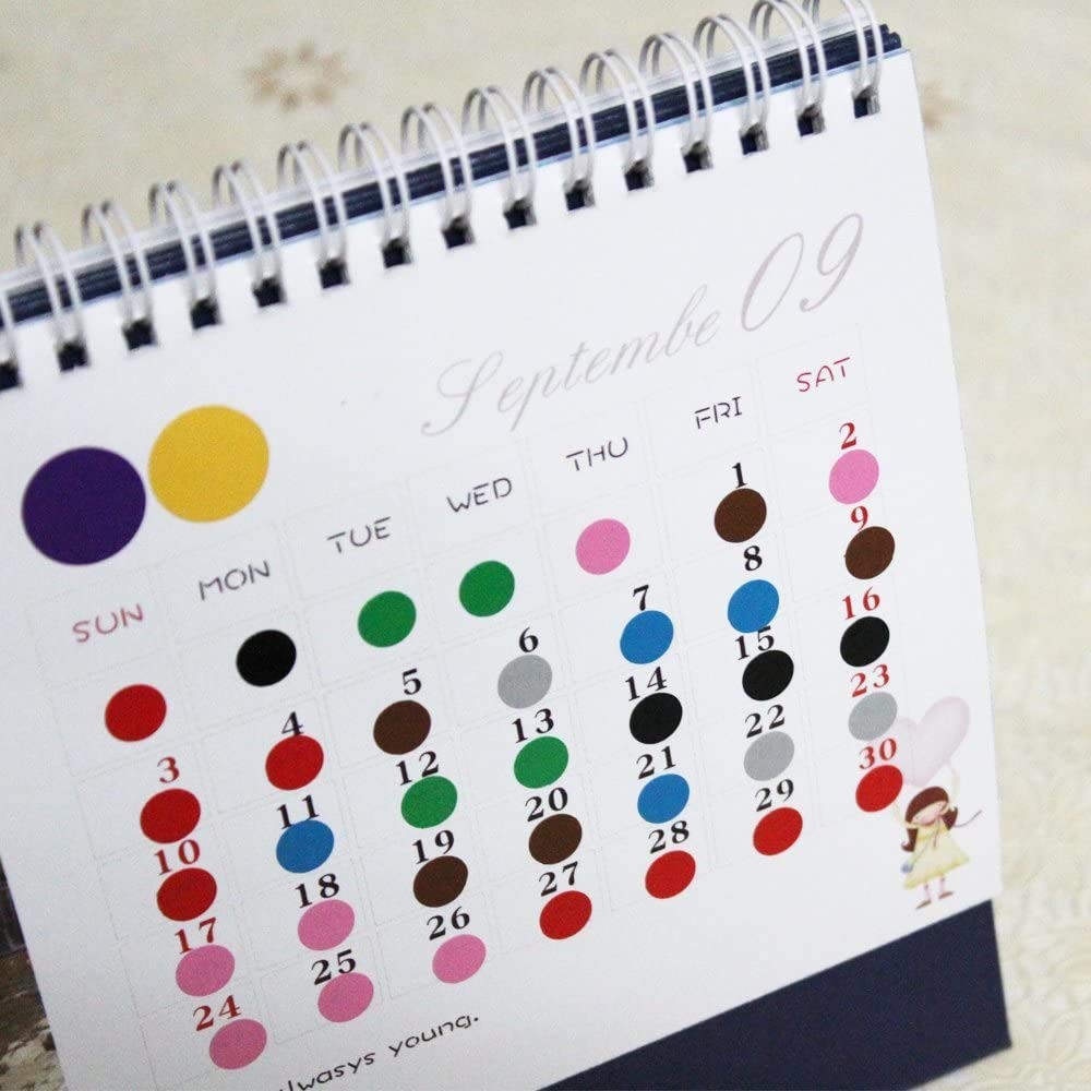 LJY Color Coding Labels Removable Small Circle Round Mixed, 12 Color/4452 Pcs