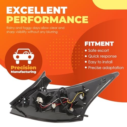 Outer Tail Light Assembly Compatible with Maxima 2012 2013 2014 Driver Left