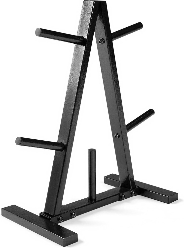 Efficient Space-Saving Weight Plate Rack - 5 Posts for 1-Inch Plates, 300 lbs