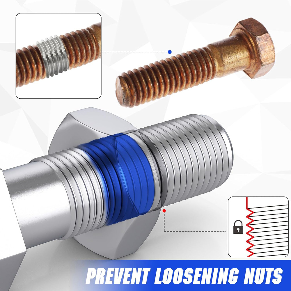 Thread Lock - Medium and High Strength Thread Locker Blue ＆ Red, Threadlocker fo