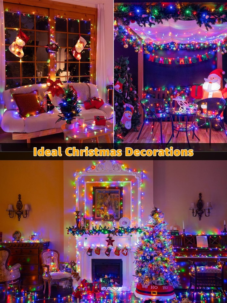 Christmas String Lights Indoor 1200LED 196FT, Waterproof Outdoor String Light...