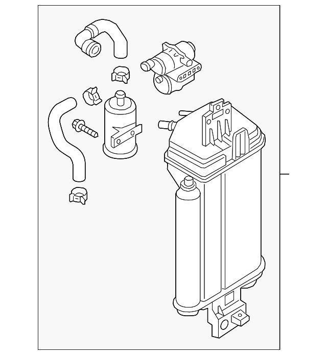 Genuine Volkswagen Vapor Canister 3QF-201-797-A