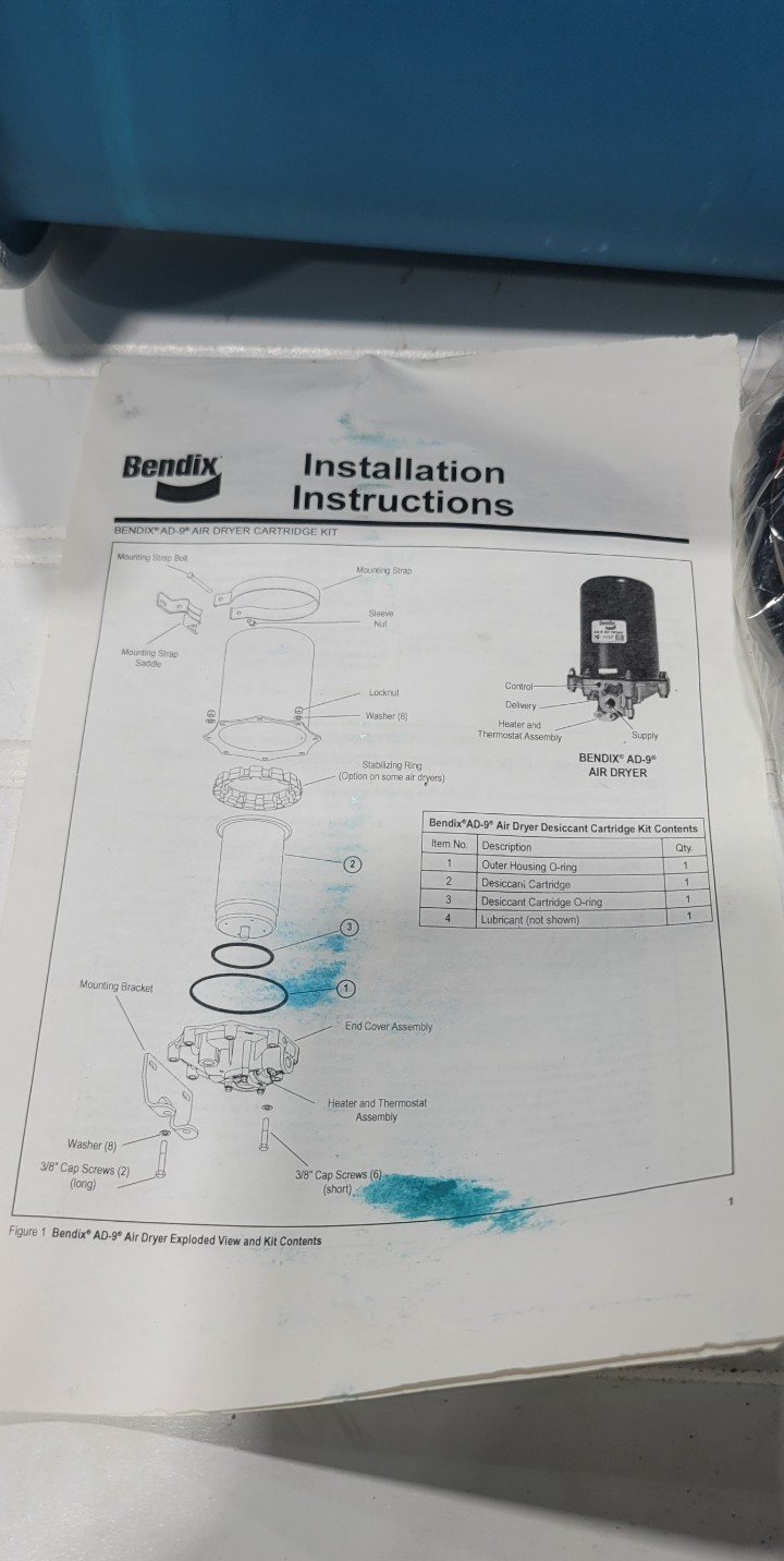 Genuine Bendix 107794x ad-9 Cartridge Kit Reman New in Box