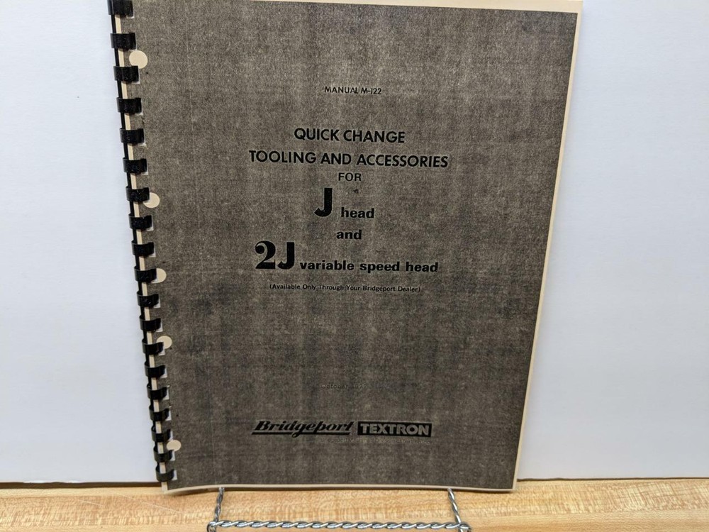 Bridgeport J & 2J Head Tooling & Accessories Manual