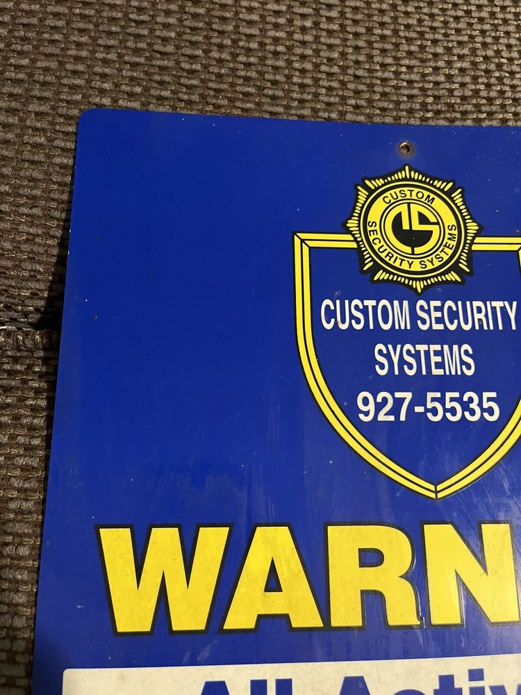 Custom Security Systems Warning Sign - Plastic - All Activities Video Recorded