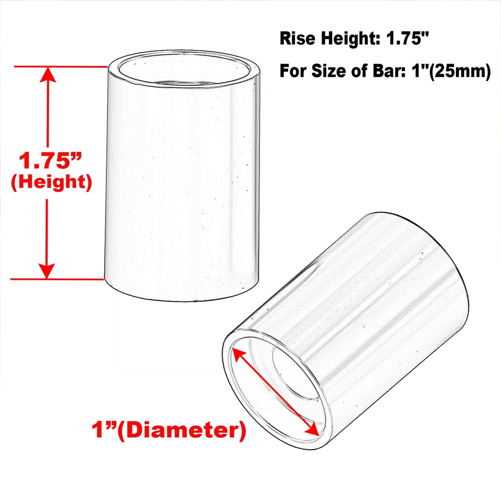 Motorcycle 1.75" Black CNC Riser Extensions Fit For Harley 1" Handlebars Models