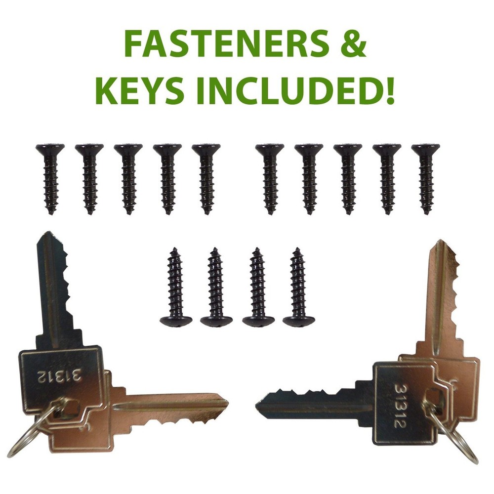 Keystone Black Nylon Polymer Key-Lockable Latch | 2 Sided | Keyed Alike | KLA...
