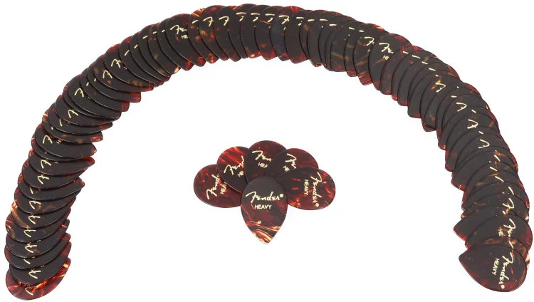 Fender 358 Shape Classic Celluloid Picks - Heavy (72-pack)