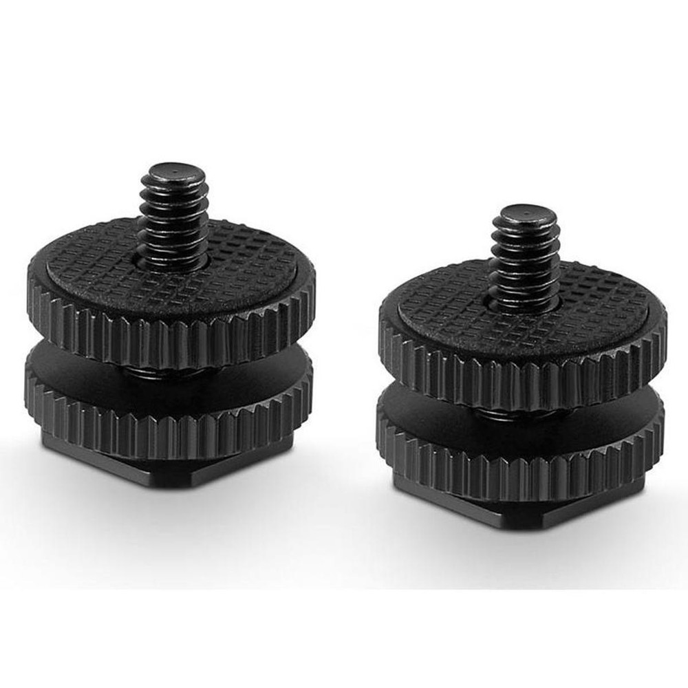 SmallRig Cold Shoe Adapter with 3/8" to 1/4" Thread, 2-Pack
