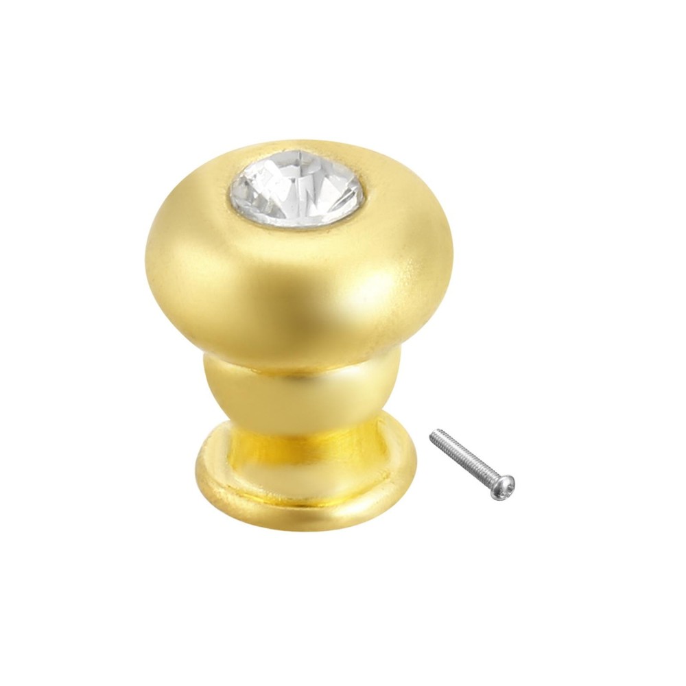 11mmx14mm Gift Jewelry Box Single Hole Round Knobs Pull Handles Gold 6pcs