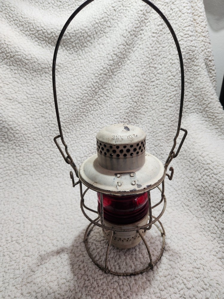 Seaboard Coastline SCL Railroad Lantern Red Ribbed Globe