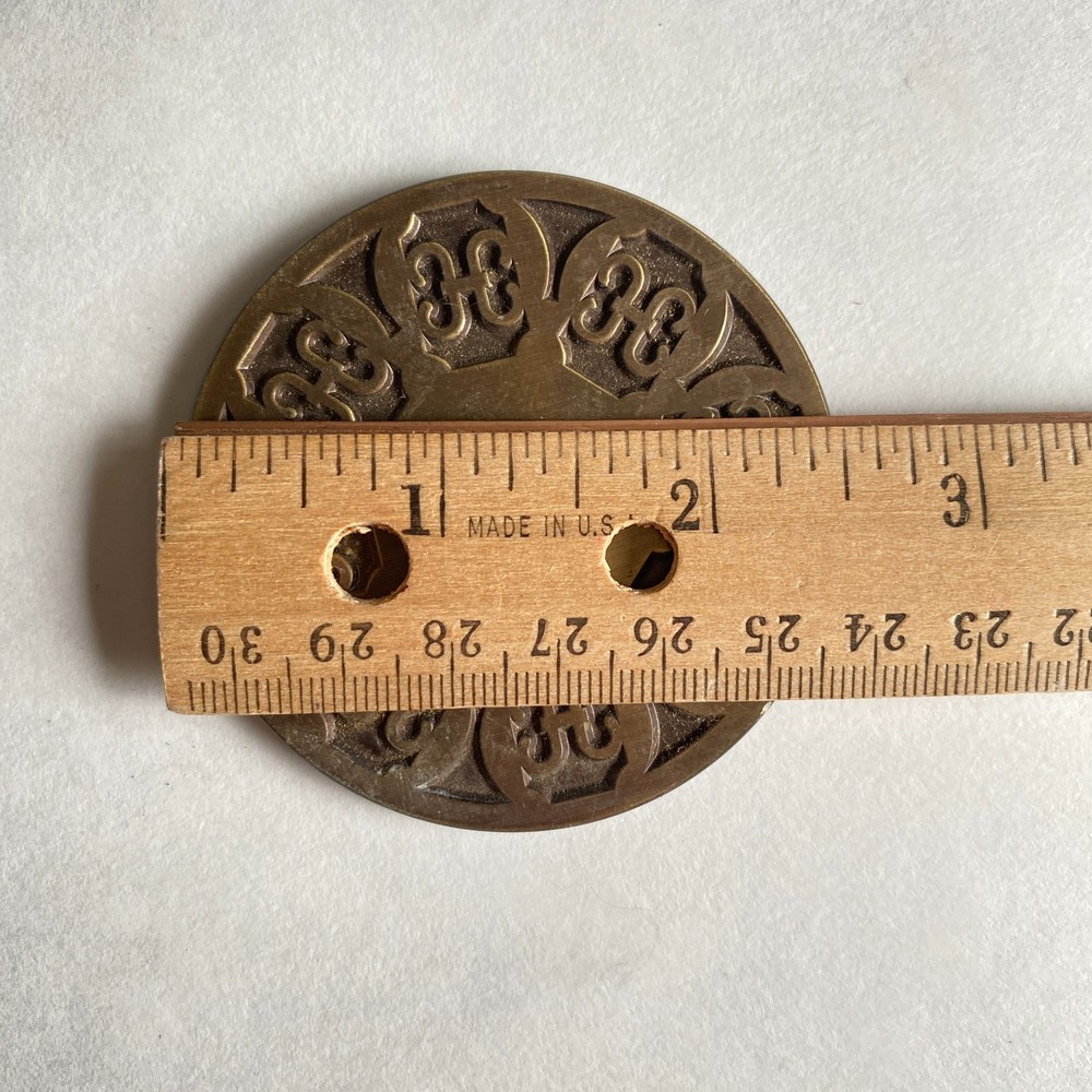 1960s 70s Large Vintage Drawer Pull Drop Ring