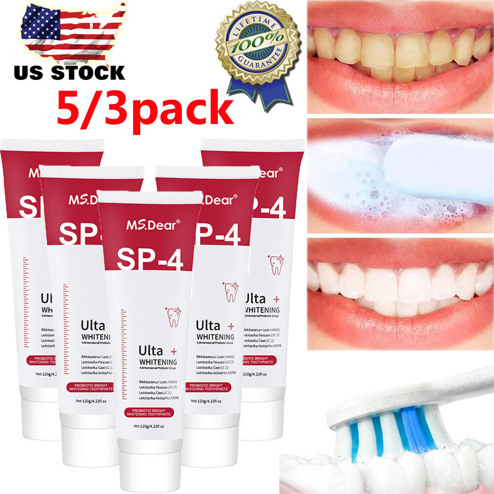 2024 New 5/3Pcs sp-4 Probiotic Toothpaste, Sp-4 Toothpaste Whitening Teeth
