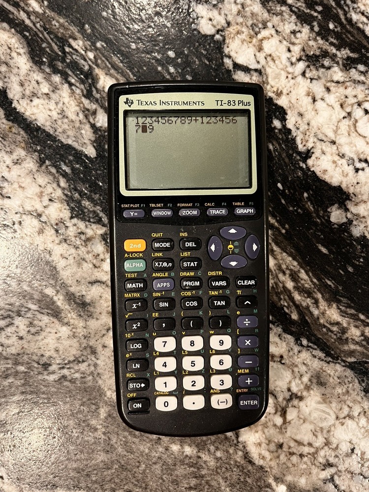 Texas Instruments TI-83 Plus Graphing Calculator Tested & Working No Cover