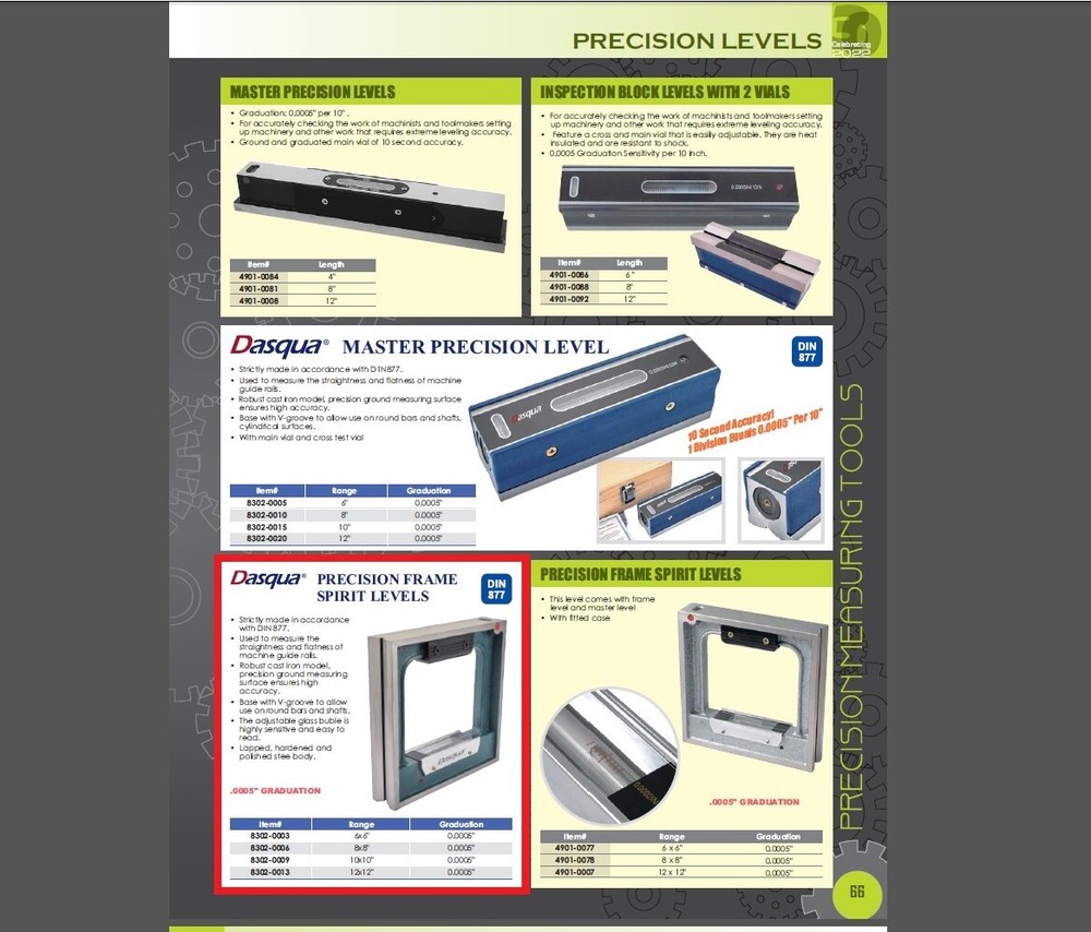 DASQUA 12" SQUARE PRECISION LEVEL (8302-0013)