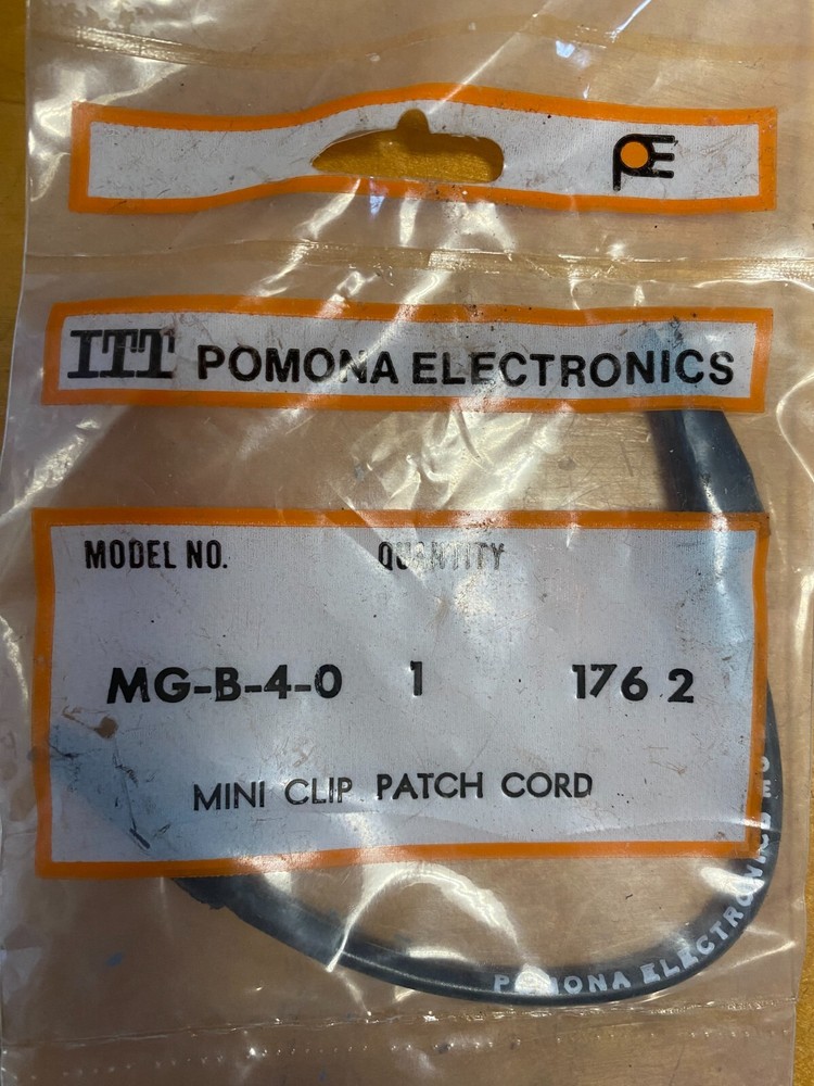 ITT pomona electronics model MG-B-4-0 1762 mini clip patch cord