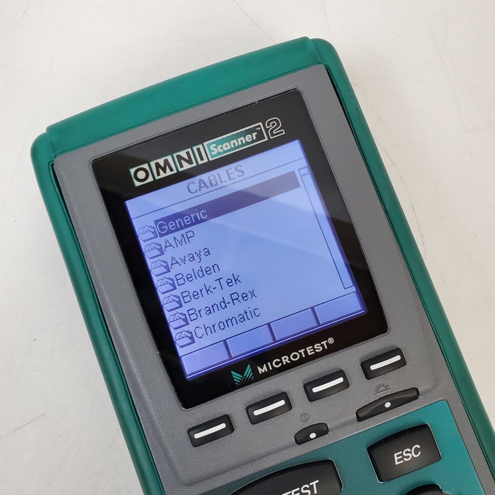 Microtest OMNIScanner 2 Cat6 Digital Cable Analyzer Certifier