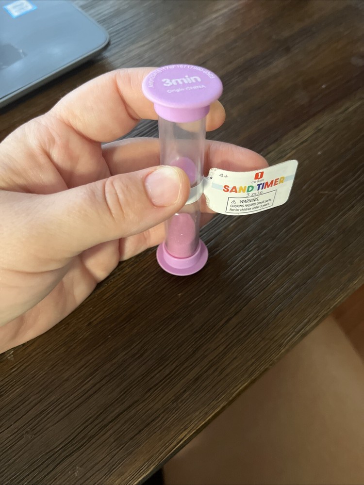 Pink 3 Minute Sand Timer For Kids